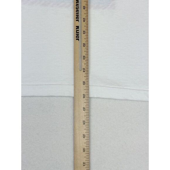 Vintage 90s Consumer Credit College T-Shirt Large White Money Single Stitch - Picture 9 of 10